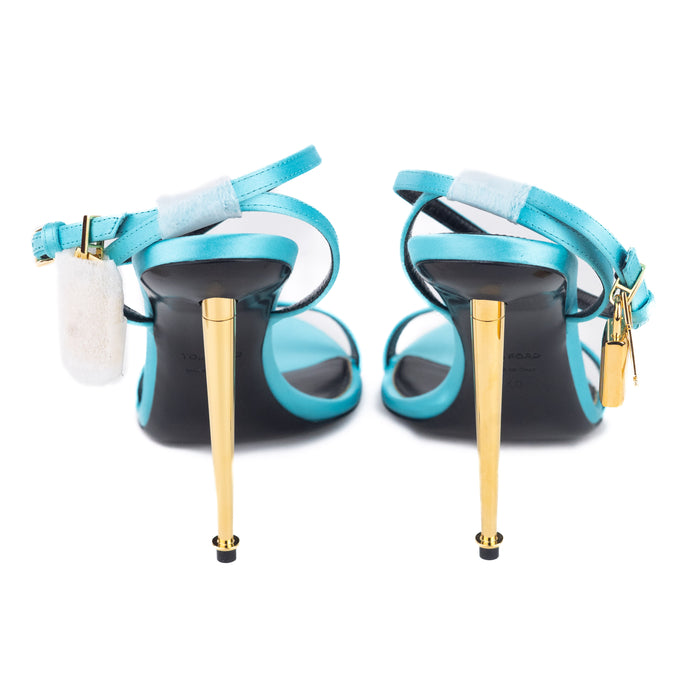 Tom Ford Satin Naked Padlock 105mm Sandals