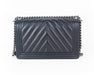 Chanel Chevron Large Boy Bag in Black