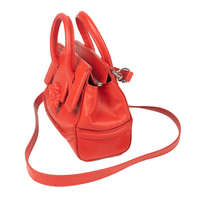 Versace Calfskin Small Palozza Empire Bag Red