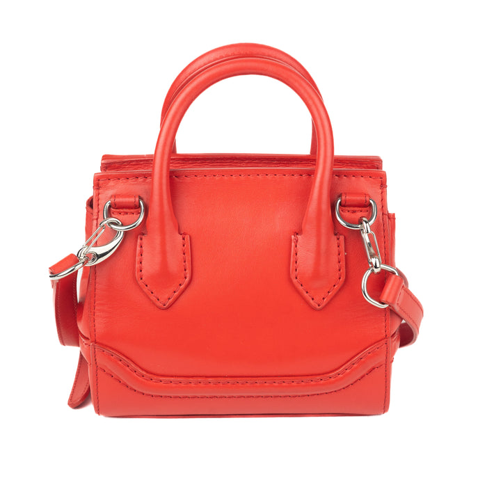 Versace Calfskin Small Palozza Empire Bag Red