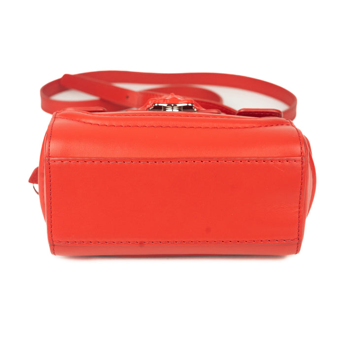 Versace Calfskin Small Palozza Empire Bag Red