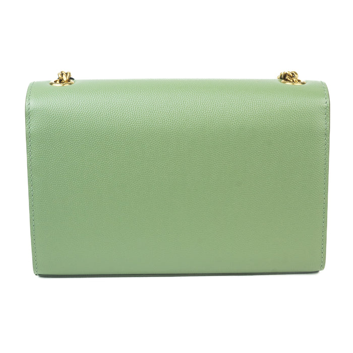 Saint Laurent Small Kate Chain bag in Grain De Poudre Light Sage