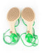 Bottega Veneta Green Lagoon Bubble-Insole Leather Sandals