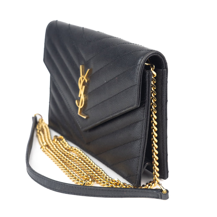 Saint Laurent Cassandre Envelope Wallet on Chain