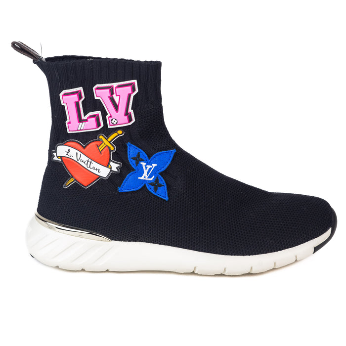Louis Vuitton Black Heart Sock Sneakers 
