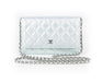 Chanel Classic Wallet on Chain in Iridescent Blue