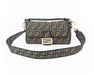 Fendi Brown Fabric Baguette Bag