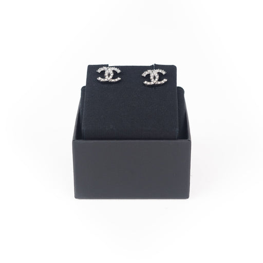 Chanel Ruthenium and Crystal Clip On Earrings