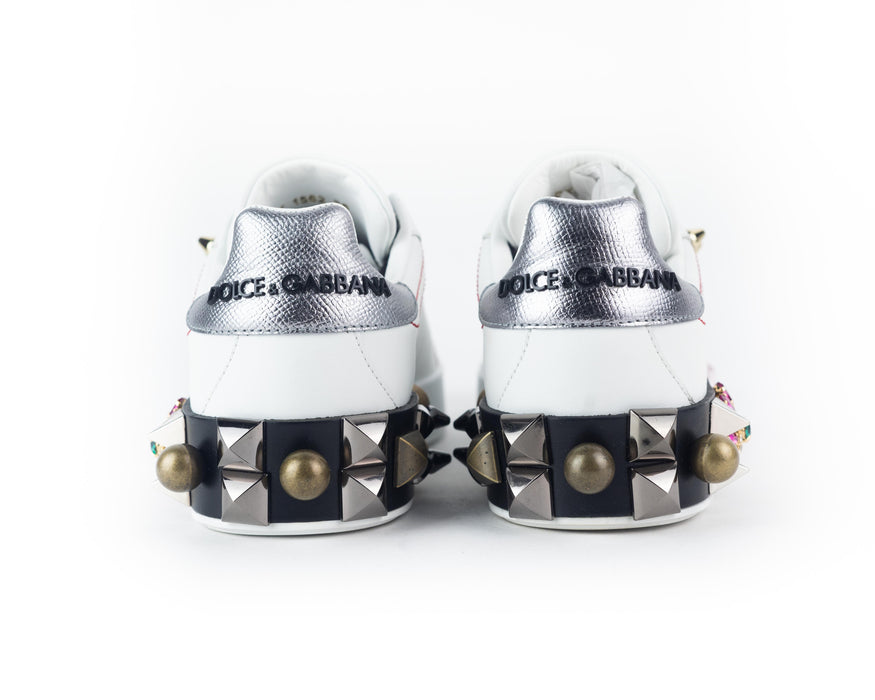 Dolce & Gabbana Portofino Sneakers with Flower Application