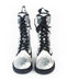 Fendi Signature Grey Canvas Biker Boots