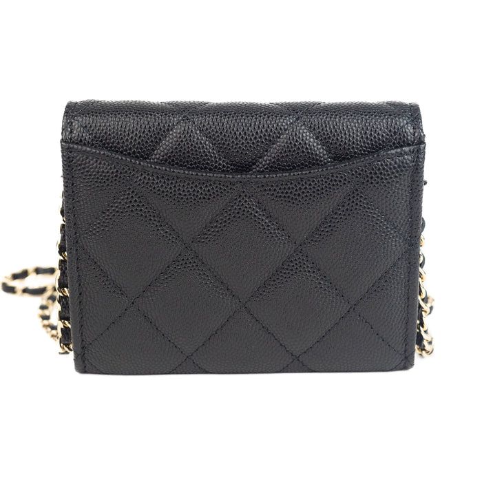 Chanel Mini Calfskin Wallet on chain