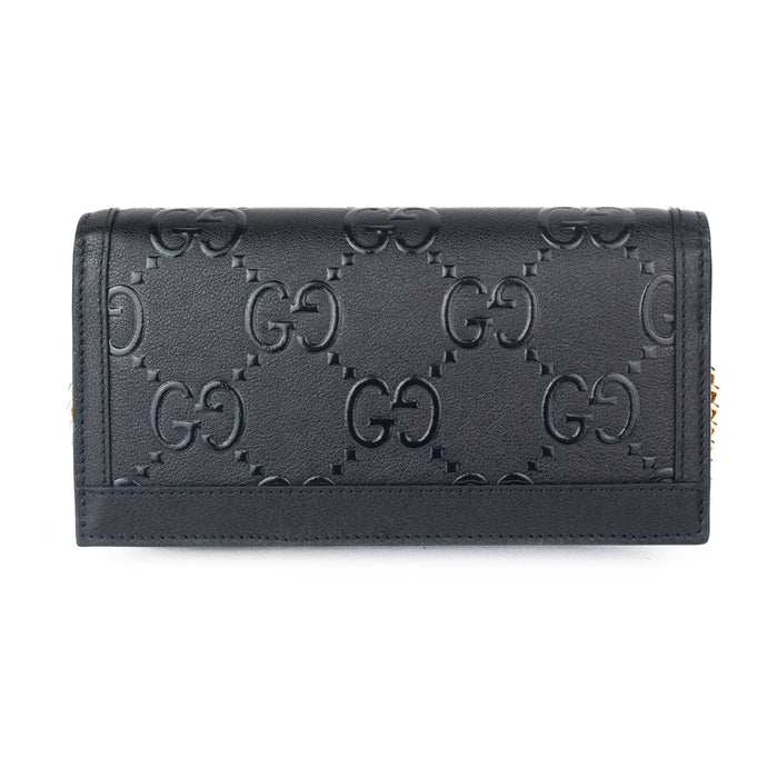 Gucci GG Wallet with Chain in Black