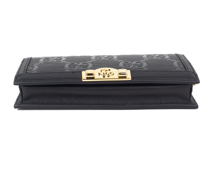 Gucci GG Wallet with Chain in Black