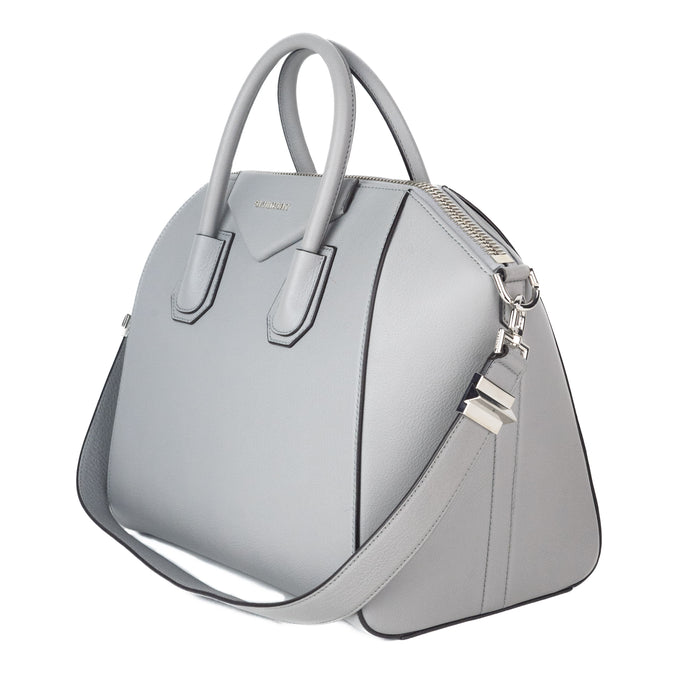 Givenchy Medium Antigona Bag in Grey Grained Leather