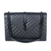 Saint Laurent Large Tri-Quilted Envelope Chain Bag in All Black