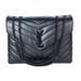 Saint Laurent Medium Loulou Matelassé Leather Shoulder Bag in All Black