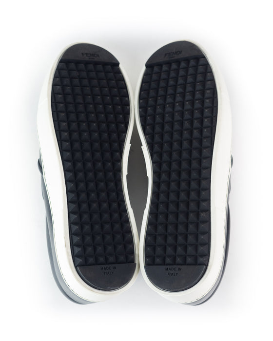 Fendi Monster Leather slip ons