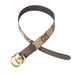 Gucci Jumbo GG Marmont Wide Canvas Belt in Camel and Ebony GG