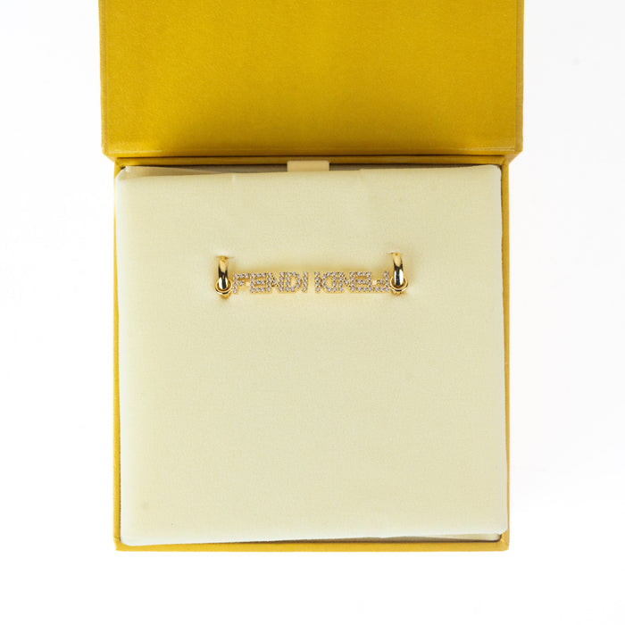 Fendi Signature Gold Earrings