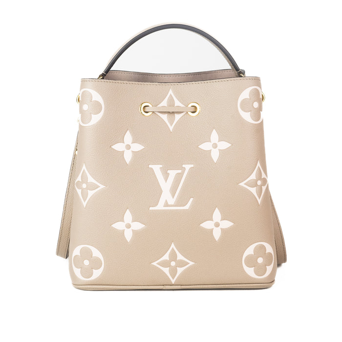 Louis Vuitton NéoNoé MM in Dove and Cream Monogram Empreinte Leather