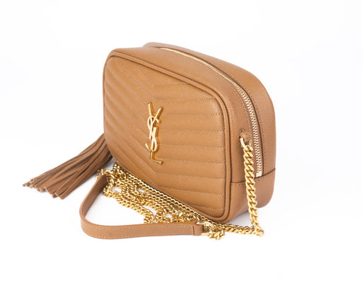 Saint Laurent Lou Mini Bag in Dark Natural