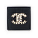Chanel Gold Metal and Glass Pearl Brooch