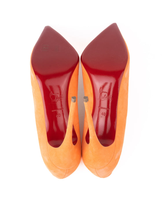 Christian Louboutin So Kate Suede 120MM in Sunset