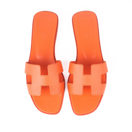 Hermes Oran Sandals in Rose Sorbet
