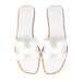 Hermes Oran Sandals in White