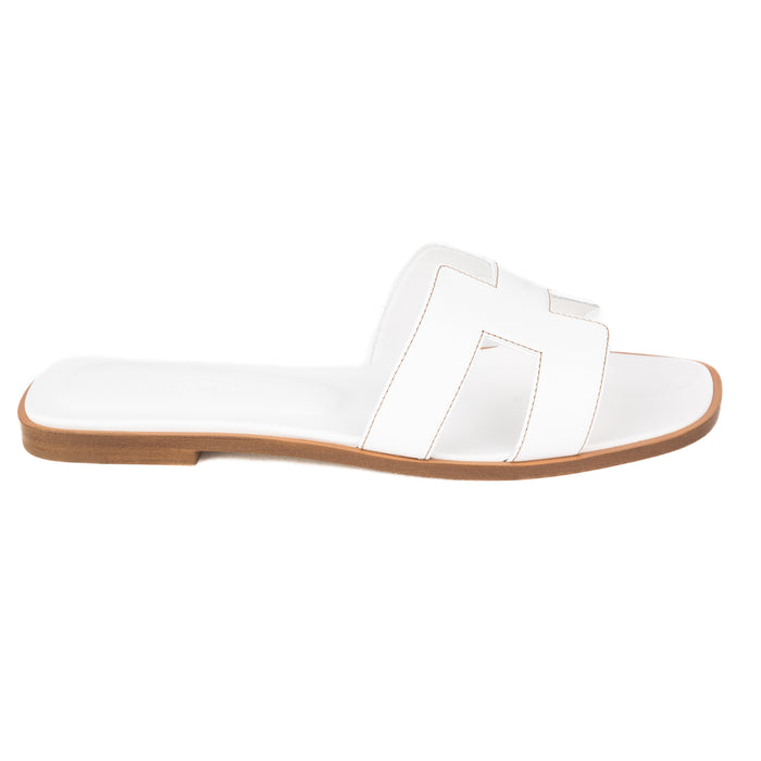 Hermes Oran Sandals in White