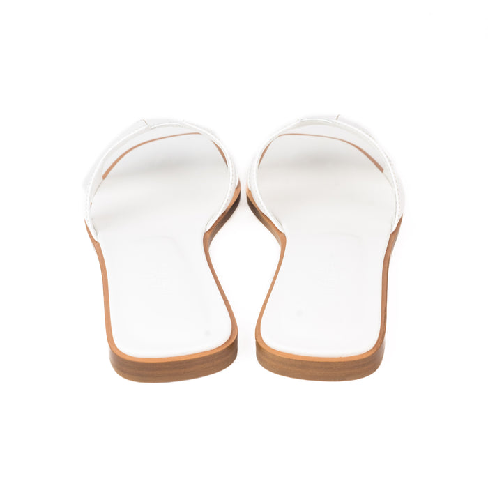 Hermes Oran Sandals in White