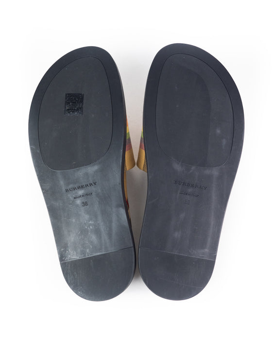 Burberry Rainbow Check Slide Sandals LSC INC