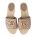 Gucci Marmont Nude Espadrille Sandals