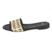 Fendi Woven Raffia Sandals in Black