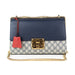 Gucci Padlock GG Supreme Leather and Canvas Shoulder Bag