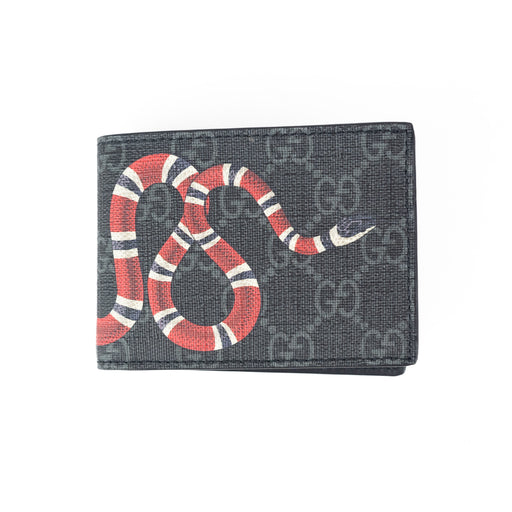Gucci GG Supreme Kingsnake Print Small Wallet