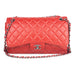 Chanel Large Classic Handbag in Lambskin leather and silver hardware