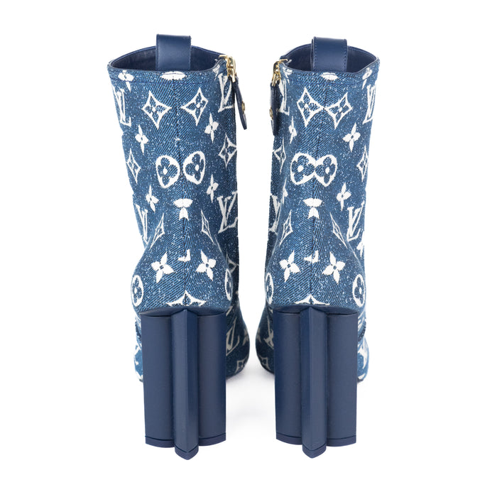Louis Vuitton Monogram Denim Silhouette Ankle Boot