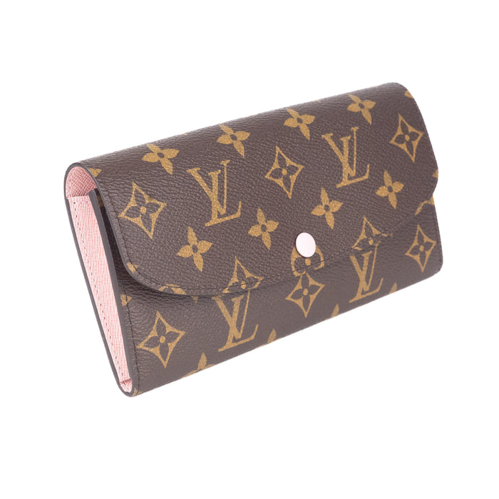 Louis Vuitton Monogram Emilie Wallet in Rose Ballerine