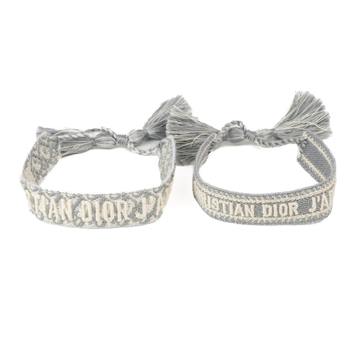 Dior J'Adior Bracelet Set in Gray Dior Oblique Cotton