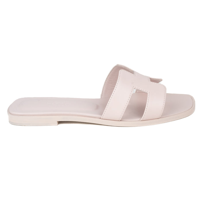 Hermes Oran Sandals in Rose Petale