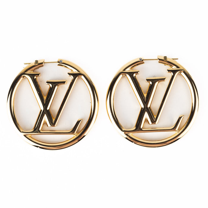 Louis Vuitton Louise Hoop Earrings in Gold