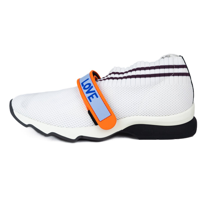 Fendi Rockoko Knit Sneakers in White