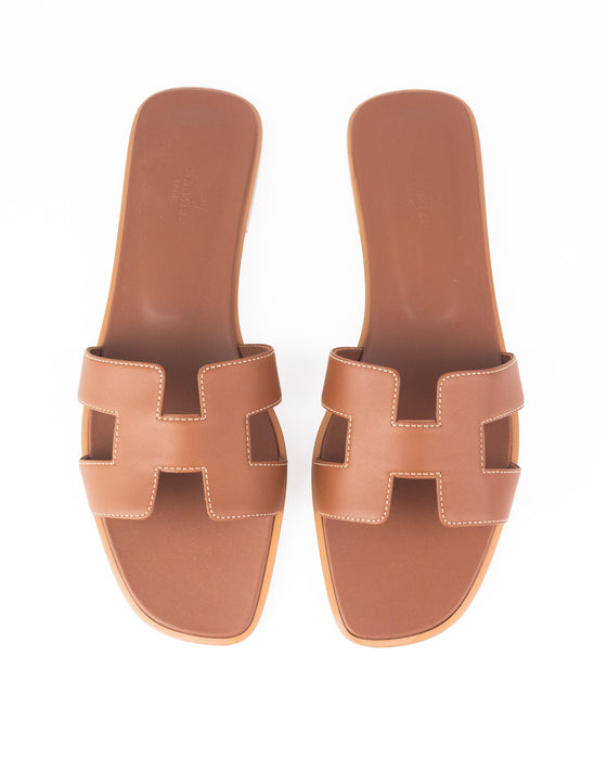 Hermes Oran Sandal in Brown