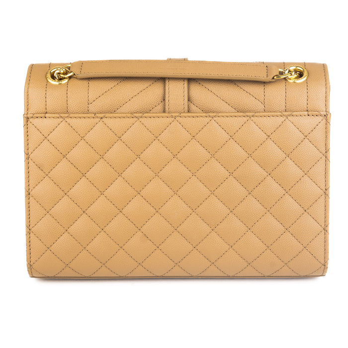 Saint Laurent Medium Tri-Quilt Envelope Bag in Golden Olive