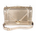 Dior Metallic Patent Micro-Cannage Medium Diorama Flap Bag Gold