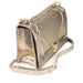 Dior Metallic Patent Micro-Cannage Medium Diorama Flap Bag Gold