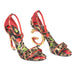 Dolce & Gabbana Cherry Leopard Print Sandals with DG Baroque Heel