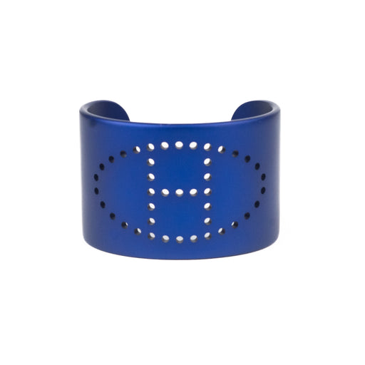Hermes Evelyne Aluminium Sunset Cuff Bracelet in Bleu Encre