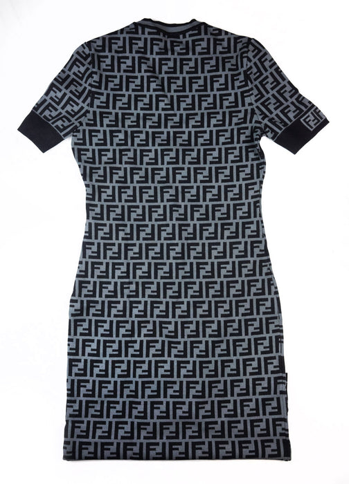 Fendi Grey FF Motif Fabric Dress